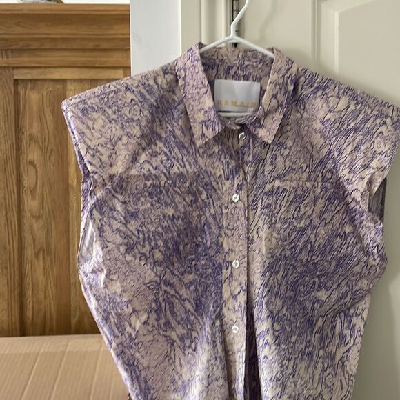 🎀 NWT Remain Birger Christensen marika marbled print shirt dress us 10 - Picture 9 of 16